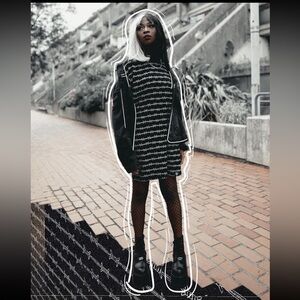 Bad Monday Barb Wired long sleeve dress